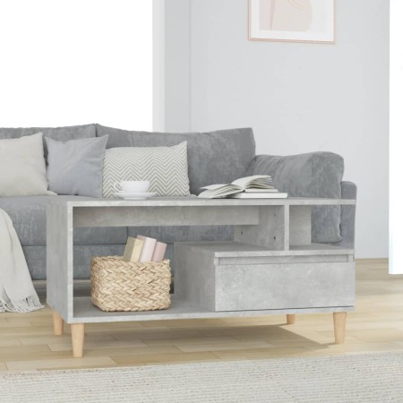Mesa de centro madera contrachapada gris hormigón 90x49x45 cm de , Mesas de centro - Ref: Foro24-819616, Precio: 62,48 €
