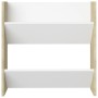 Zapateros de pared 4uds contrachapada blanco y roble 60x18x60cm by , Shoe racks and shoe organizers - Ref: Foro24-806731, Pri...