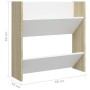 Zapateros de pared 4uds contrachapada blanco y roble 60x18x60cm by , Shoe racks and shoe organizers - Ref: Foro24-806731, Pri...