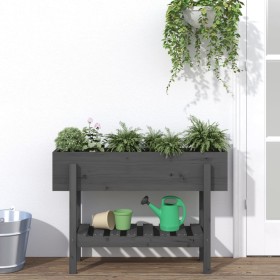Arriate elevado de jardín madera maciza pino gris 101x30x69 cm von , Töpfe und Pflanzgefäße - Ref: Foro24-825242, Preis: 74,2...
