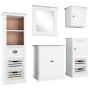 Juego de muebles de baño 5 piezas madera maciza blanco de , Muebles de baño - Ref: Foro24-338553, Precio: 536,20 €, Descuento: %