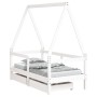 Estructura cama niños con cajones madera pino blanco 70x140 cm de , Cunas y camas para niños - Ref: Foro24-834472, Precio: 15...
