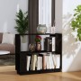 Estantería/divisor de espacios madera de pino negro 80x25x70 cm de , Librerías y estanterías - Ref: Foro24-814053, Precio: 50...