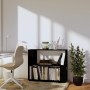 Estantería/divisor de espacios madera de pino negro 80x25x70 cm de , Librerías y estanterías - Ref: Foro24-814053, Precio: 50...