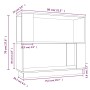 Estantería/divisor de espacios madera de pino negro 80x25x70 cm de , Librerías y estanterías - Ref: Foro24-814053, Precio: 50...