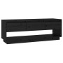 Mueble de TV de madera maciza de pino negro 110,5x34x40 cm von , TV-Möbel - Ref: Foro24-813848, Preis: 80,45 €, Rabatt: %