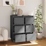 Aparador 2 uds madera maciza de pino gris 32x34x75 cm de , Aparadores - Ref: Foro24-813370, Precio: 101,83 €, Descuento: %