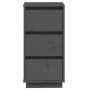 Aparador 2 uds madera maciza de pino gris 32x34x75 cm de , Aparadores - Ref: Foro24-813370, Precio: 101,83 €, Descuento: %