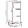 Aparador 2 uds madera maciza de pino gris 32x34x75 cm de , Aparadores - Ref: Foro24-813370, Precio: 101,83 €, Descuento: %