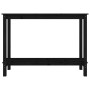 Mesa consola madera maciza de pino negro 110x40x80 cm by , Side tables - Ref: Foro24-822286, Price: 130,41 €, Discount: %