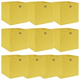 Cajas de almacenaje 10 uds tela amarillo 32x32x32 cm von , Aufbewahrungskörbe - Ref: Foro24-288367, Preis: 51,70 €, Rabatt: %
