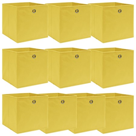 Cajas de almacenaje 10 uds tela amarillo 32x32x32 cm von , Aufbewahrungskörbe - Ref: Foro24-288367, Preis: 51,70 €, Rabatt: %