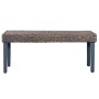 Banco de ratán kubu y madera maciza de mango gris 110 cm de , Bancos de comedor y cocina - Ref: Foro24-285789, Precio: 88,06 ...