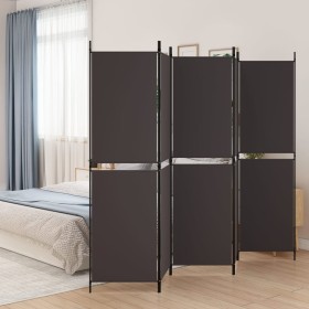 Biombo divisor de 5 paneles de tela marrón 250x180 cm de , Divisores de ambientes - Ref: Foro24-350219, Precio: 55,73 €, Desc...
