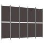 Biombo divisor de 5 paneles de tela marrón 250x180 cm by , Room dividers - Ref: Foro24-350219, Price: 56,87 €, Discount: %