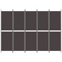 Biombo divisor de 5 paneles de tela marrón 250x180 cm by , Room dividers - Ref: Foro24-350219, Price: 56,87 €, Discount: %
