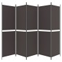 Biombo divisor de 5 paneles de tela marrón 250x180 cm by , Room dividers - Ref: Foro24-350219, Price: 56,87 €, Discount: %