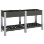 Arriate de jardín con estante WPC gris 175x50x75 cm by , Pots and planters - Ref: Foro24-362572, Price: 208,12 €, Discount: %