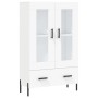 Aparador alto madera de ingeniería blanco 69,5x31x115 cm by , Sideboards - Ref: Foro24-828308, Price: 96,55 €, Discount: %