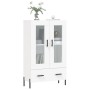 Aparador alto madera de ingeniería blanco 69,5x31x115 cm by , Sideboards - Ref: Foro24-828308, Price: 96,55 €, Discount: %