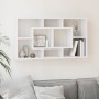 Estantería de pared con 8 compartimentos blanco brillante de , Estantes y estanterías - Ref: Foro24-342591, Precio: 45,51 €, ...