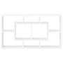 Estantería de pared con 8 compartimentos blanco brillante de , Estantes y estanterías - Ref: Foro24-342591, Precio: 45,51 €, ...