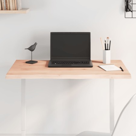 Tablero de mesa madera maciza roble borde natural 80x60x2 cm by , Table tops - Ref: Foro24-363878, Price: 56,89 €, Discount: %