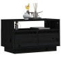 Mueble de TV de madera maciza de pino negro 60x35x37 cm von , TV-Möbel - Ref: Foro24-813429, Preis: 65,49 €, Rabatt: %