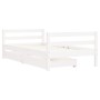 Estructura cama infantil y cajones madera pino blanco 80x160 cm von , Kinderbetten und Betten für Kinder - Ref: Foro24-834445...