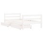 Estructura cama infantil y cajones madera pino blanco 80x160 cm von , Kinderbetten und Betten für Kinder - Ref: Foro24-834445...