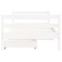 Estructura cama infantil y cajones madera pino blanco 80x160 cm von , Kinderbetten und Betten für Kinder - Ref: Foro24-834445...