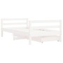Estructura cama infantil y cajones madera pino blanco 80x160 cm von , Kinderbetten und Betten für Kinder - Ref: Foro24-834445...