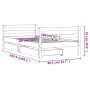 Estructura cama infantil y cajones madera pino blanco 80x160 cm von , Kinderbetten und Betten für Kinder - Ref: Foro24-834445...