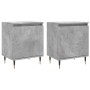Mesitas de noche 2 uds madera gris hormigón 40x30x50 cm by , Nightstands - Ref: Foro24-826821, Price: 65,01 €, Discount: %