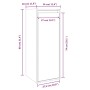 Armario de pared de madera maciza de pino 30x30x80 cm von , Regale und Regale - Ref: Foro24-813495, Preis: 56,80 €, Rabatt: %