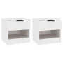Mesitas de noche 2 uds madera contrachapada color blanco by , Nightstands - Ref: Foro24-811251, Price: 72,84 €, Discount: %