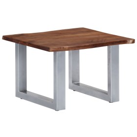 Mesa de centro borde natural madera maciza acacia 60x60x40 cm de , Mesas de centro - Ref: Foro24-247826, Precio: 106,15 €, De...