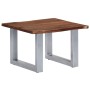 Mesa de centro borde natural madera maciza acacia 60x60x40 cm by , Coffee table - Ref: Foro24-247826, Price: 106,10 €, Discou...