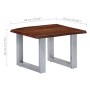 Mesa de centro borde natural madera maciza acacia 60x60x40 cm by , Coffee table - Ref: Foro24-247826, Price: 106,10 €, Discou...