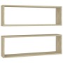 Estantes cubos de pared 2 uds contrachapada roble 80x15x26,5 cm von , Regale und Regale - Ref: Foro24-807115, Preis: 34,28 €,...