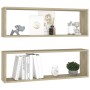 Estantes cubos de pared 2 uds contrachapada roble 80x15x26,5 cm von , Regale und Regale - Ref: Foro24-807115, Preis: 34,28 €,...