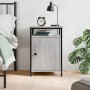 Mesita de noche madera contrachapada gris Sonoma 40x42x60 cm de , Mesitas de noche - Ref: Foro24-825869, Precio: 42,60 €, Des...