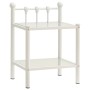 Mesitas de noche 2 unidades metal vidrio blanco y transparente von , Nachttische - Ref: Foro24-325078, Preis: 83,44 €, Rabatt: %