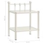 Mesitas de noche 2 unidades metal vidrio blanco y transparente von , Nachttische - Ref: Foro24-325078, Preis: 83,44 €, Rabatt: %