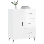 Aparador de madera contrachapada blanco brillante 69,5x34x90 cm de , Aparadores - Ref: Foro24-827934, Precio: 73,82 €, Descue...