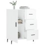 Aparador de madera contrachapada blanco brillante 69,5x34x90 cm de , Aparadores - Ref: Foro24-827934, Precio: 73,82 €, Descue...