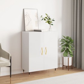 Aparador de madera contrachapada blanco brillante 69,5x34x90 cm de , Aparadores - Ref: Foro24-827702, Precio: 82,50 €, Descue...