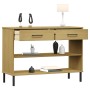 Armario consola patas de metal madera maciza pino marrón OSLO | Foro24.es | Tu tienda online para hogar, jardín y más Foro24.es