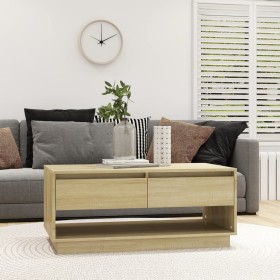 Mesa de centro madera contrachapada roble Sonoma 102,5x55x44 cm by , Coffee table - Ref: Foro24-809506, Price: 98,95 €, Disco...