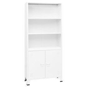 Estantería industrial acero blanco 80x32x180 cm by , Bookcases and shelves - Ref: Foro24-339632, Price: 156,53 €, Discount: %